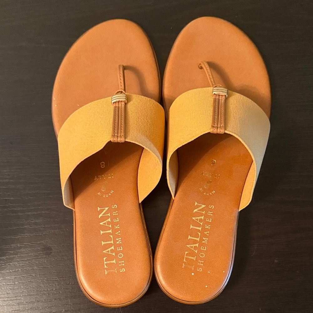 Italian Shoemakers Women's Brown Slide Sandals - Picture 1 of 6